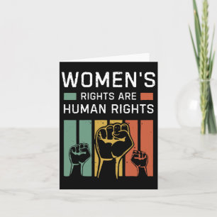 Rights Are Human Rights Feminism Feminist Women Rb Card