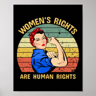 Rights Are Human Rights Feminism Feminist Women Rb Poster