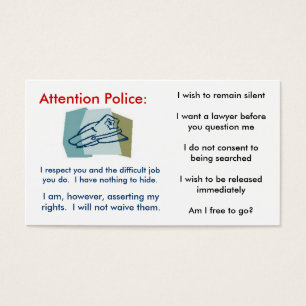 Rights card