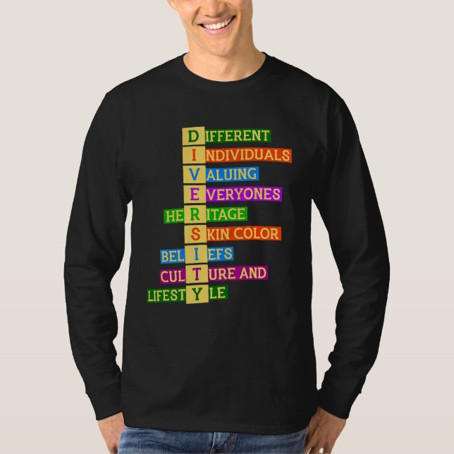 Rights Diversity Kindness Peace Equality Inclusion T-Shirt (Front)