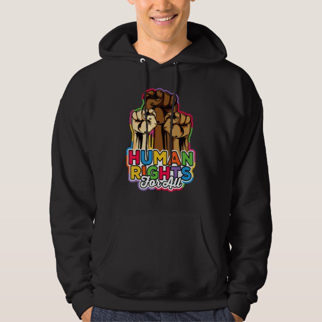 Rights For All Peace Love Equality Diversity Hoodie (Front)