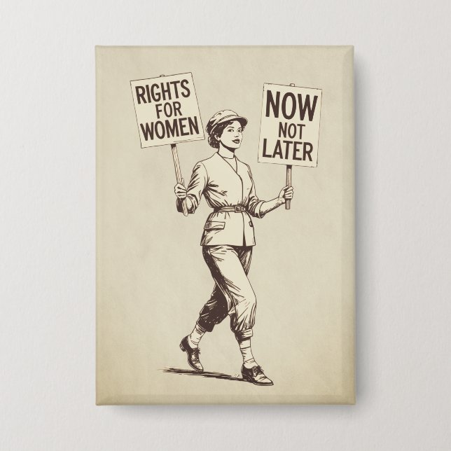 Rights for Women, Vintage Feminist Suffragette Art (Front)