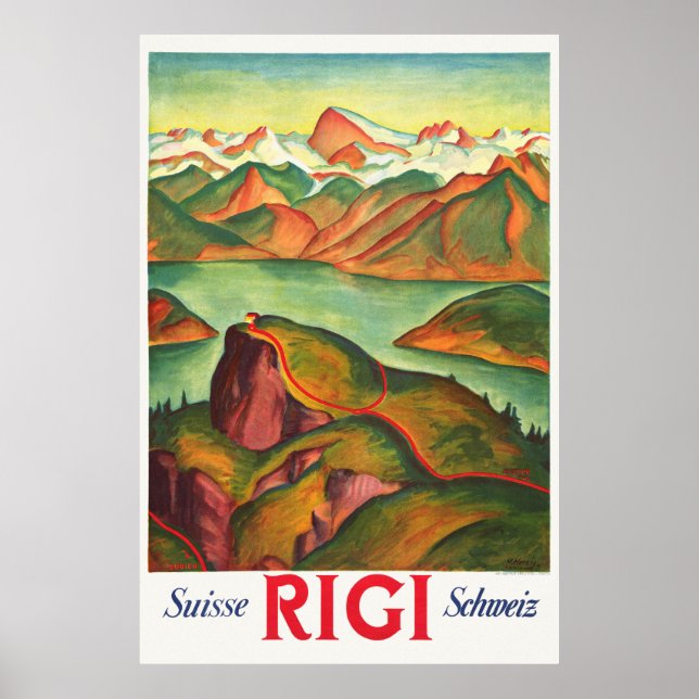 Rigi Switzerland Vintage Poster 1933 (Front)