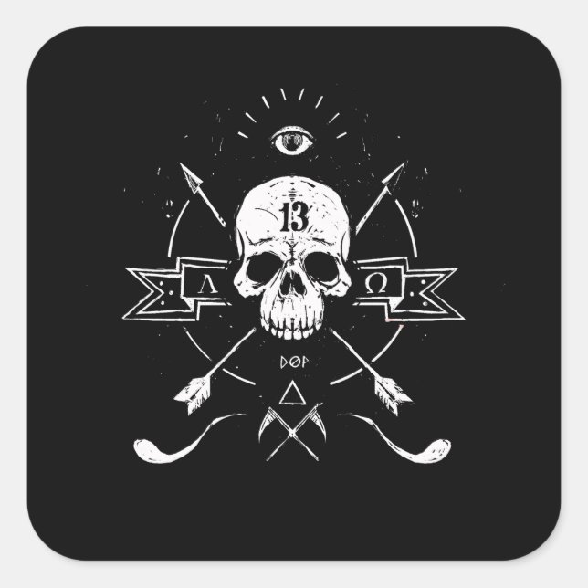 Rigour Mortis Square Sticker (Front)