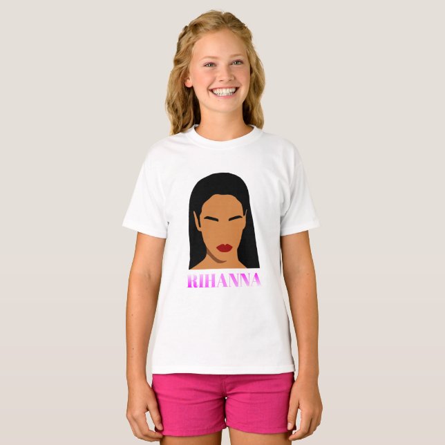 Rihanna illustration T-Shirt (Front Full)