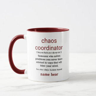RILEY Chaos Coordinator Definition Office Coworker Mug