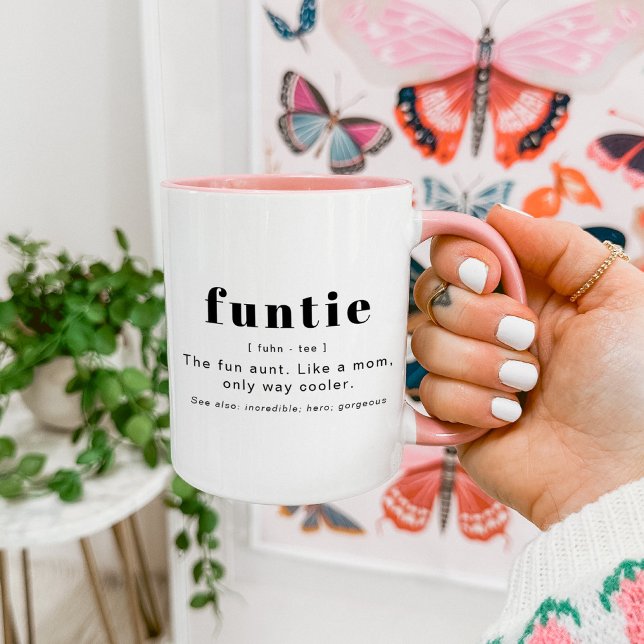 RILEY Modern Cute Funtie Definition Aunt Auntie Mug (Creator Uploaded)