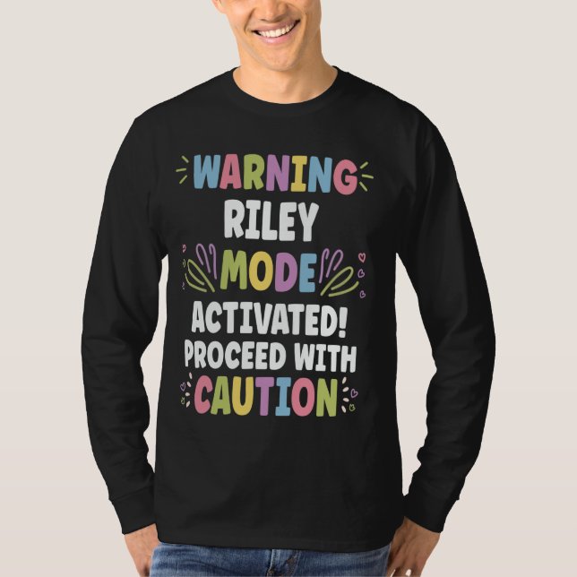 RILEY Personalised Name Funny Cute Custom RILEY Na T-Shirt (Front)