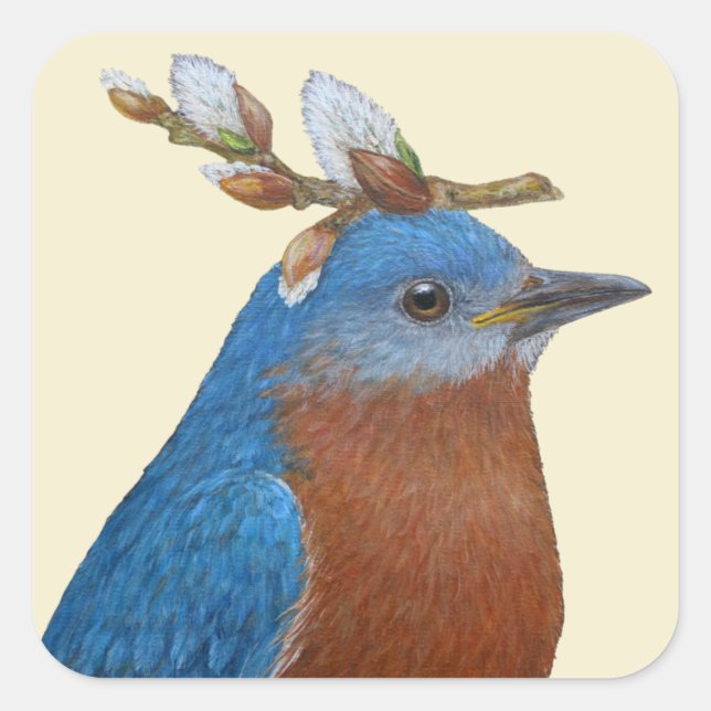 Riley the eastern bluebird stickers (Front)