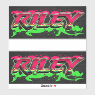 Riley Vorname Name Graffiti Aufkleber Sticker