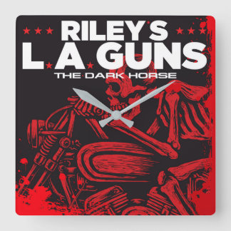 Riley's L.A.GUNS Black Vinyl Cover Art Square Wall Clock