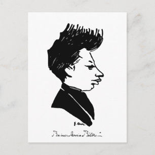 Rilke Caricature Postcard