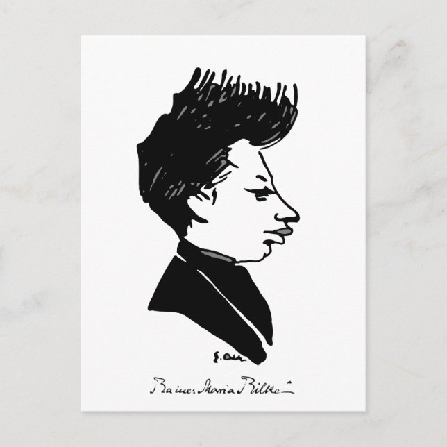 Rilke Caricature Postcard (Front)