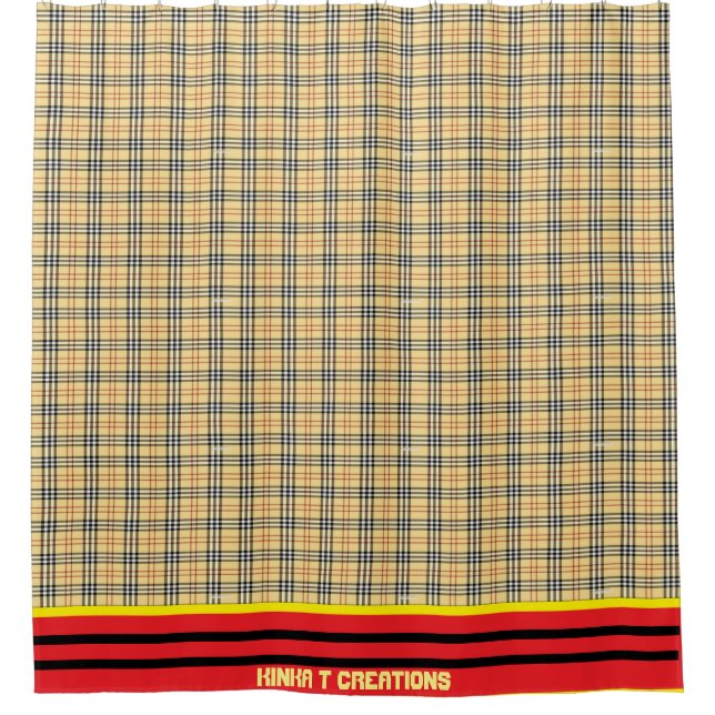 Rilla Plaid Shower Curtain (Front)