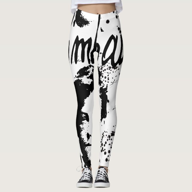 RIMBAUD graffiti style Leggings (Front)
