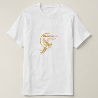 Rimberio Jewellery Luxury Gold Bird Logo - Elegant T-Shirt