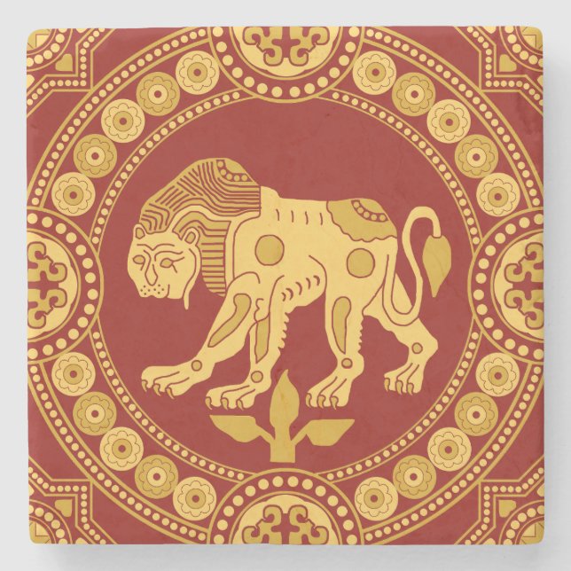Rimini Lion Stone Coaster (Front)
