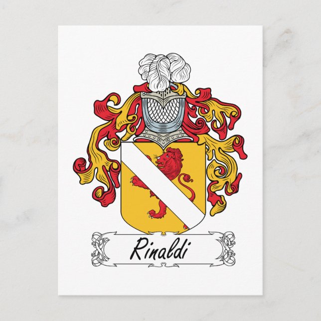Rinaldi Family Crest Postcard (Front)