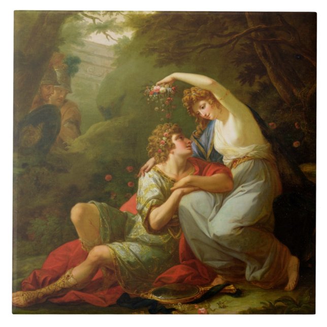 Rinaldo and Armida, 1771 (oil on canvas) Tile (Front)
