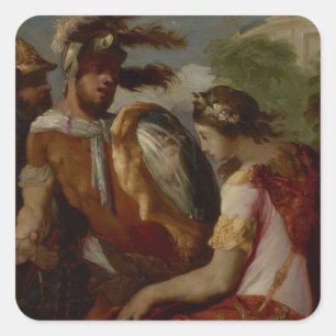 Rinaldo and the Mirror-Shield, c.1650-55 Square Sticker