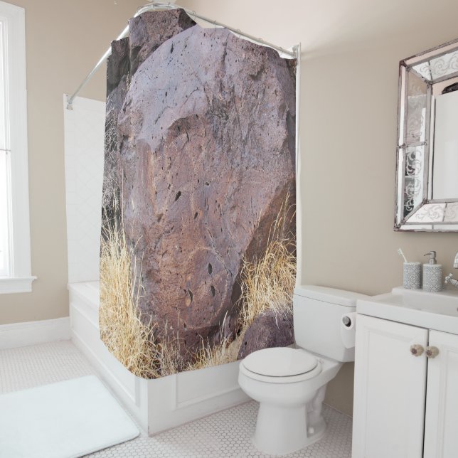 Rinconada Canyon Petroglyph Shower Curtain (In Situ)