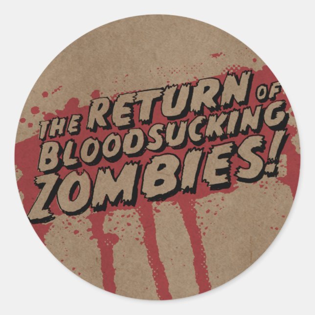 Rindschwein - Buttons "Zombies" Classic Round Sticker (Front)