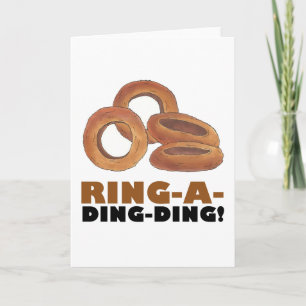 Ring-A-Ding-Ding Onion Ring Funny Food Engagement Card