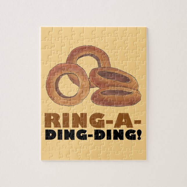 Ring-A-Ding-Ding Onion Ring Rings Junk Food Foodie Jigsaw Puzzle (Vertical)