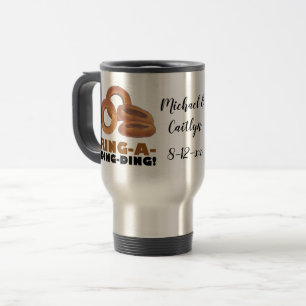 Ring-a-Ding-Ding Onion Rings Personalised Wedding Travel Mug