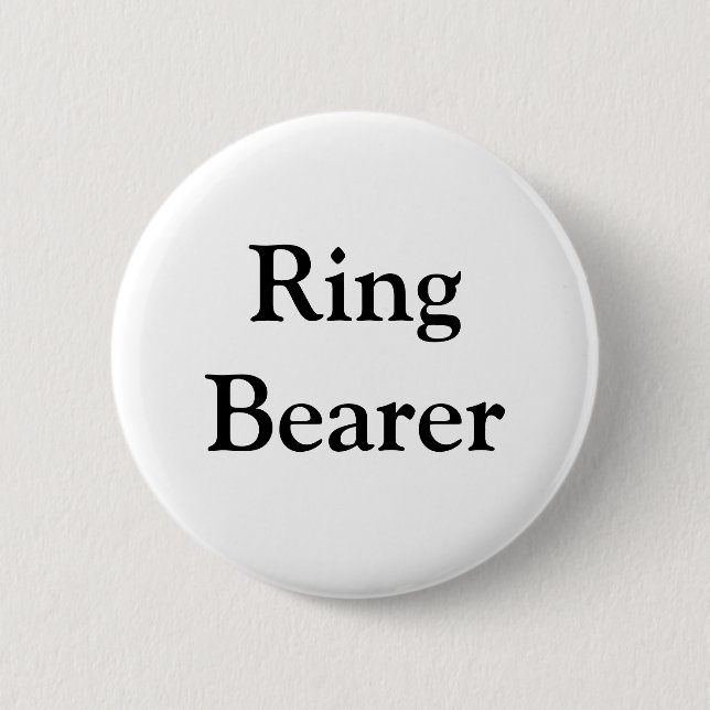 Ring Bearer 6 Cm Round Badge (Front)