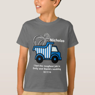 Ring Bearer Blue Dump Truck T-Shirt