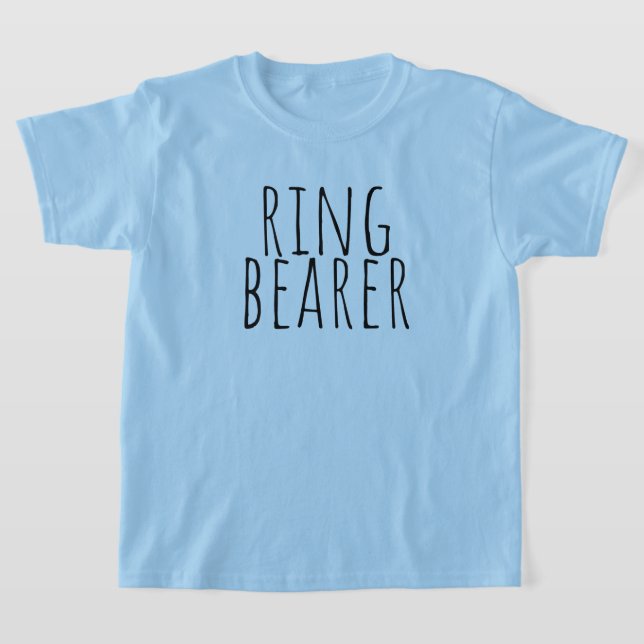 Ring Bearer Bridal Party Wedding T-Shirt (Laydown)