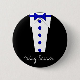 Ring Bearer Button (Blue)