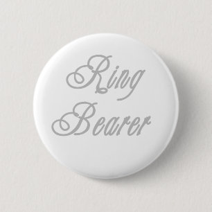 Ring Bearer Classy Greys 6 Cm Round Badge