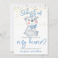 Ring Bearer Cute Bear Page Boy Proposal