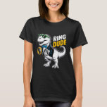 Ring Bearer Dinosaur T-Rex Funny Wedding Party Rin T-Shirt<br><div class="desc">Ring Bearer Dinosaur T-Rex Funny Wedding Party Ring Dino</div>