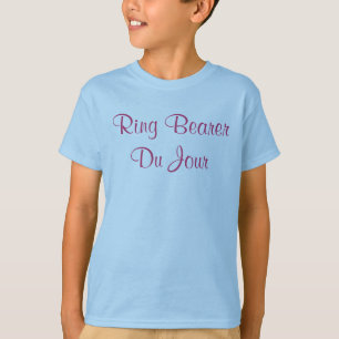 Ring Bearer Du Jour Quote Wedding Party T-Shirt