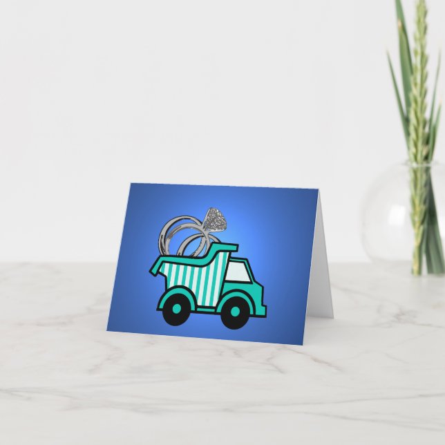 Ring Bearer Dump Truck Card (Front)
