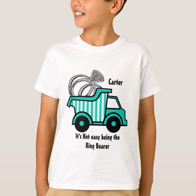 Ring Bearer Dump Truck T-Shirt (Front)