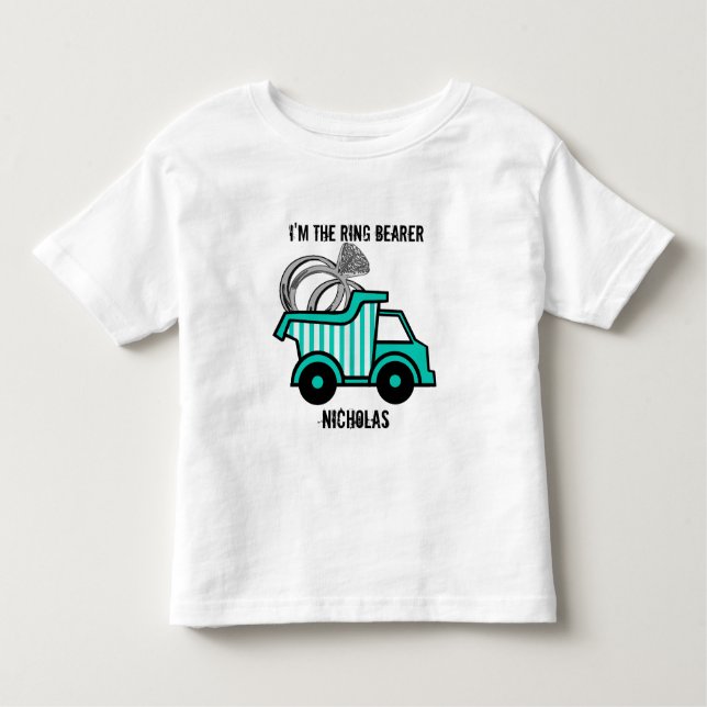Ring Bearer Dump Truck Toddler T-Shirt (Front)