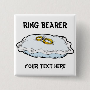 Ring Bearer Gifts and Favours 15 Cm Square Badge