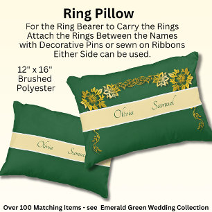 Ring Bearer Pillow With Bride & Groom Names