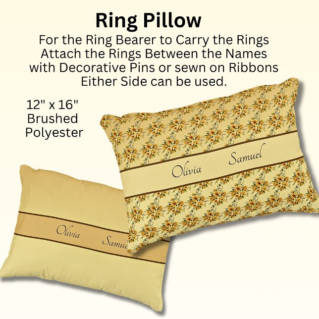 Ring Bearer Pillow With Bride & Groom Names (Creator Uploaded)