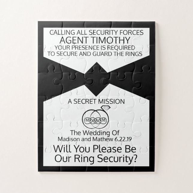 Ring Bearer Puzzle Invitation (Vertical)