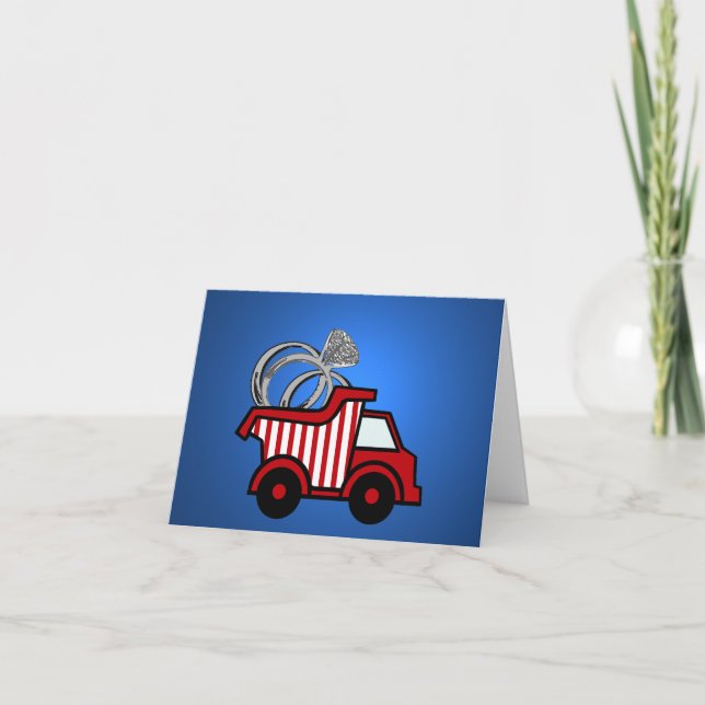 Ring Bearer Red Dump Truck Card (Front)