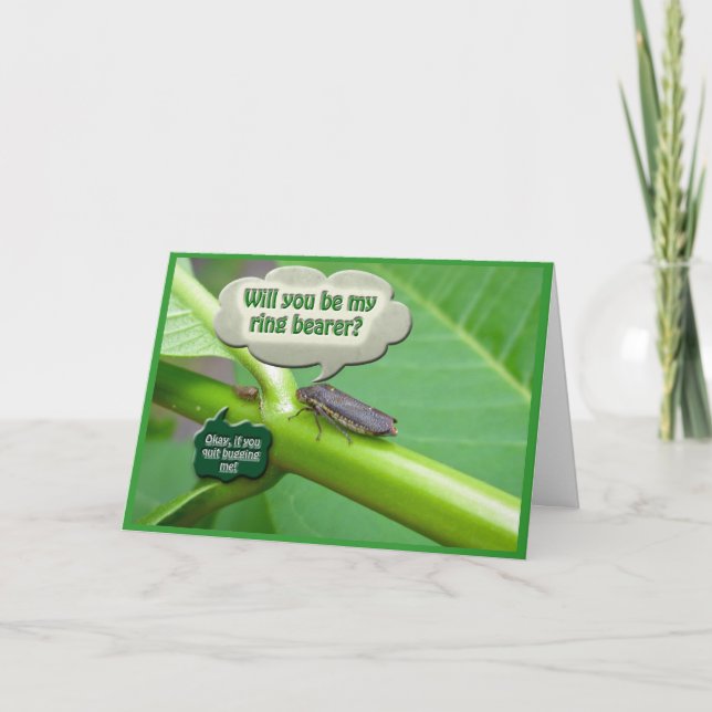 Ring Bearer Request Sharpshooter Leaf Hopper Card (Front)