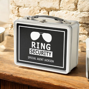 Ring Bearer Ring Security Personalised Briefcase Metal Lunch Box