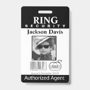 Ring Bearer Security Badge ID Badge