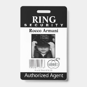 Ring Bearer Security Badge ID Badge