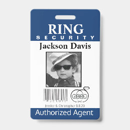 Ring Bearer Security Badge ID Badge